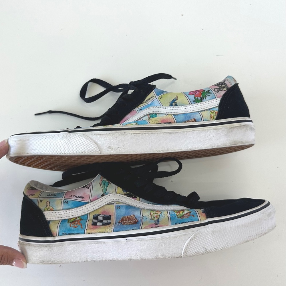 Vans Old Skool Loteria Skate Shoes Sneakers Black Multi‎ Mens Size 12 streetwear - Picture 4 of 6